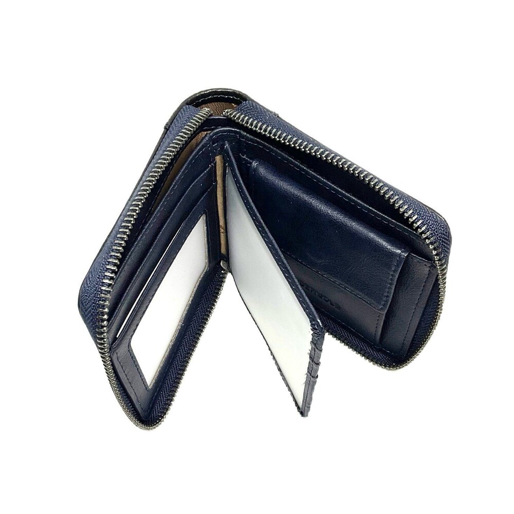 Geruola-Man’s Blue/Black Leather Wallet
